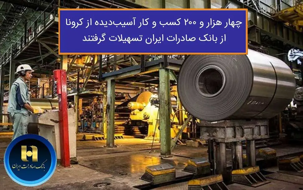 ​چهار هزار و ٢٠٠ کسب و کار آسیب دیده از کرونا از بانک صادرات ایران تسهیلات گرفتند
