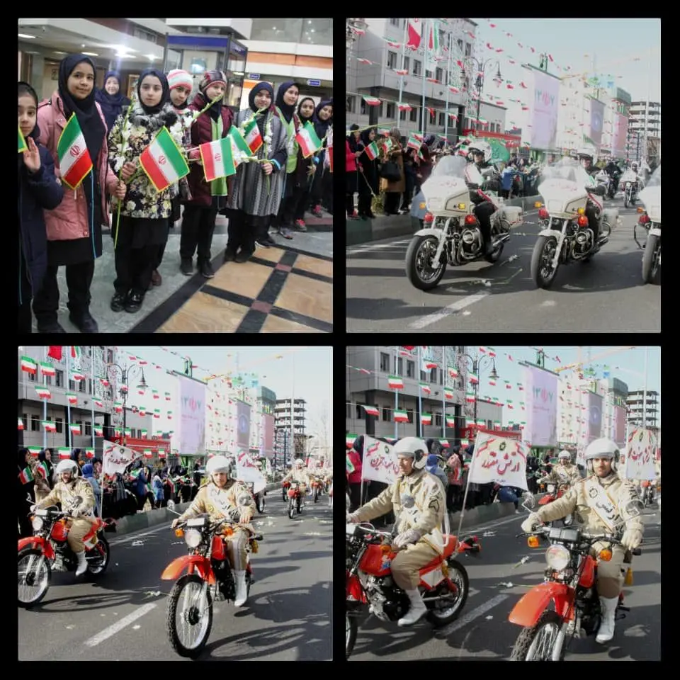 رژه موتورسواران نیروهای مسلح به مناسبت ۱۲ بهمن ماه در منطقه ۹

