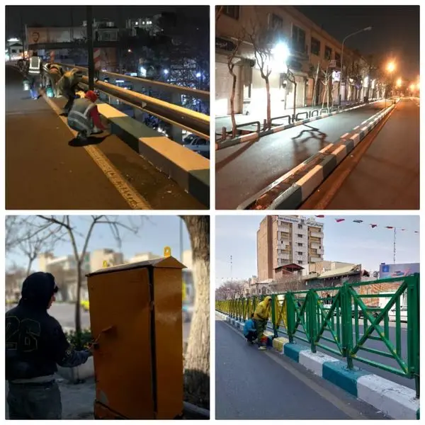 زیباسازی معابر و میادین منطقه ۱۲در طرح استقبال از بهار

