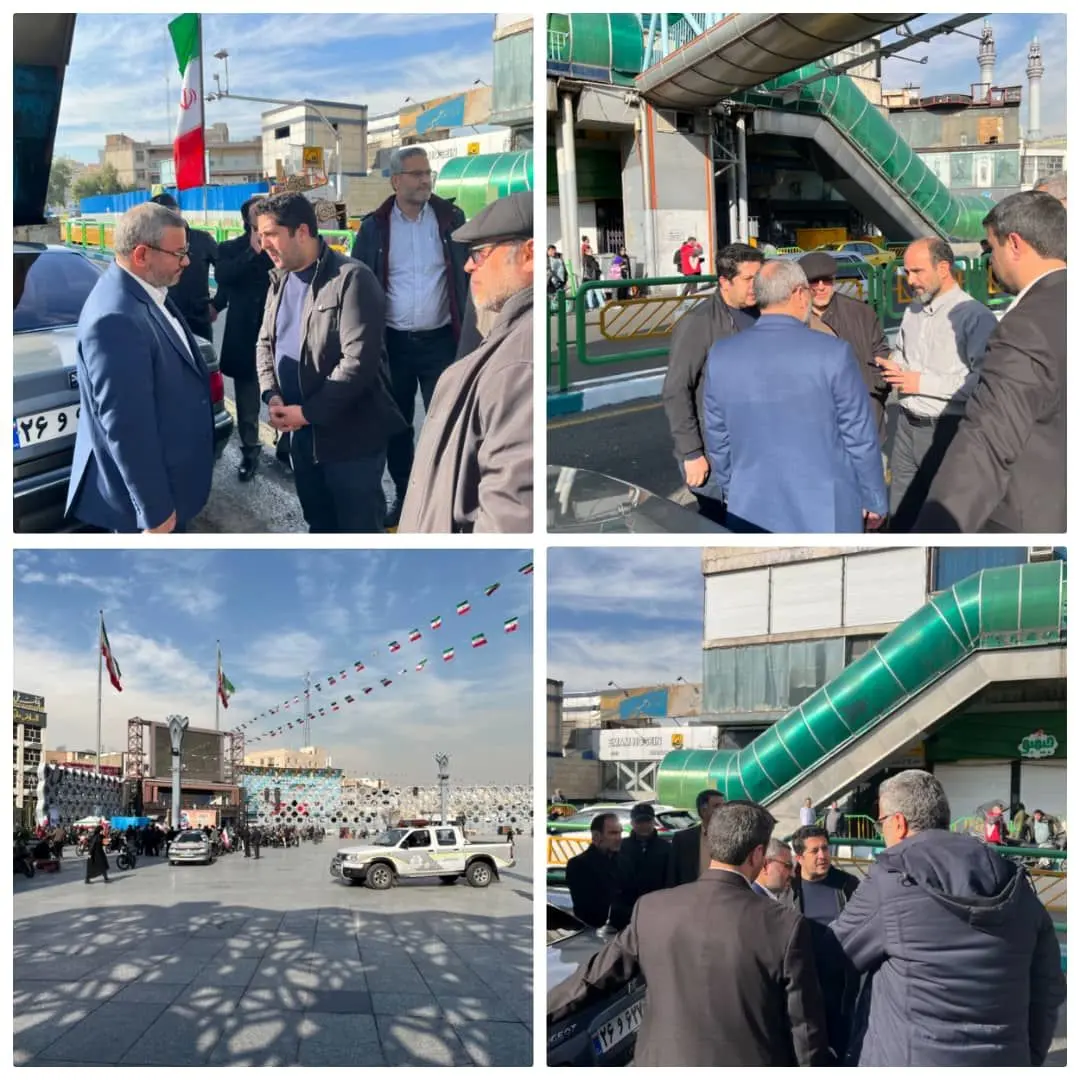 بازدید معاون خدمات شهری و محیط زیست شهرداری تهران از مسیر راهپیمایی در منطقه ۱۲

