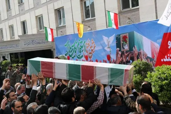 تشییع پیکر مطهر شهید گمنام در سازمان اتکا

