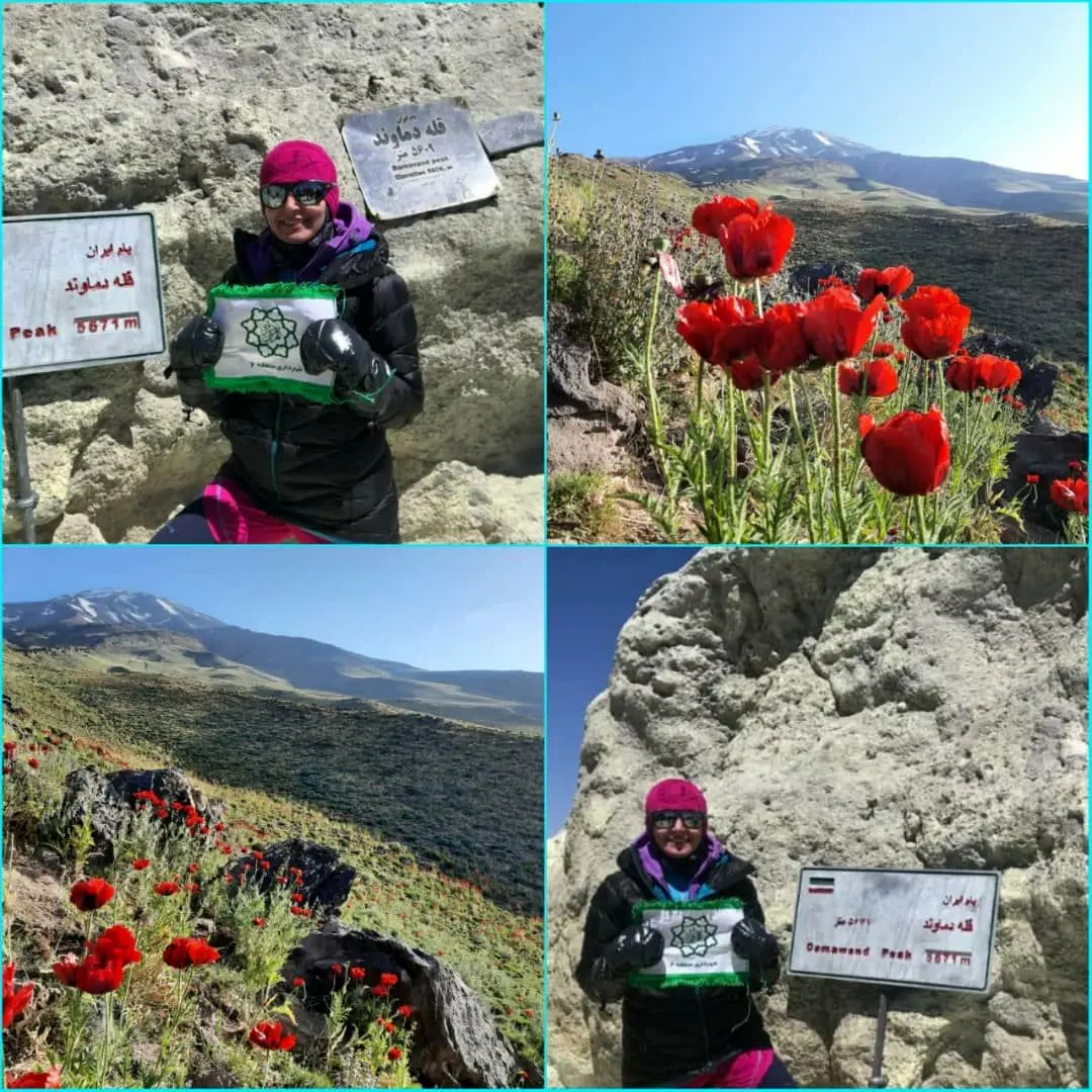 اولین صعود همکار شهرداری منطقه۶ تهران به بلندترین قله ایران