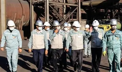 خداقوت مدیرعامل فولاد مبارکه به مجریان تعمیرات برنامهریزیشدۀ سالانۀ واحد گندلهسازی