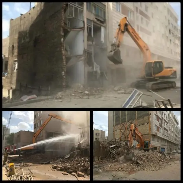 تخریب ملک فرسوده در منطقه۹