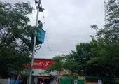 کوی نصر با المان های نوری  روشن شد

