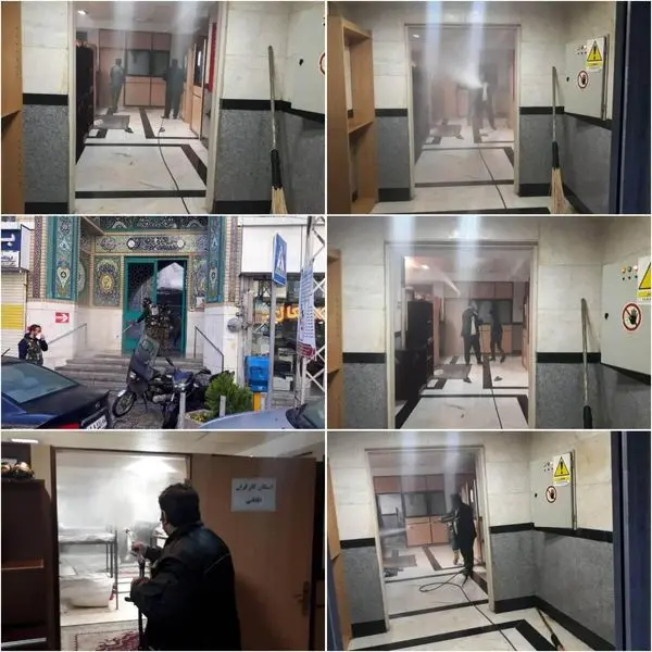 ضدعفونی اسکان کارگری و معابر منطقه ۶