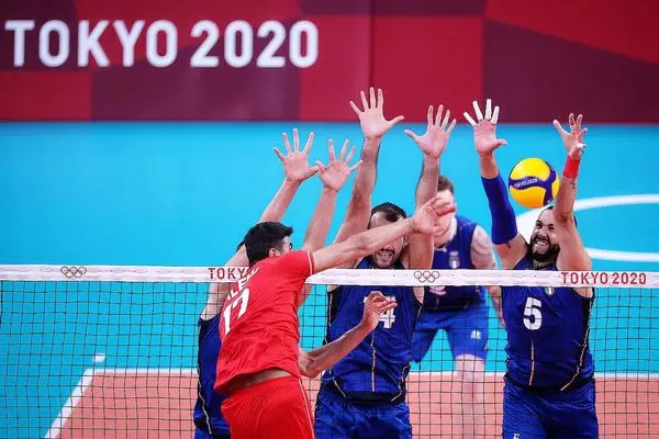شکست تیم ملی والیبال ایران برابر ایتالیا در بازی های المپیک
