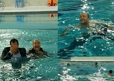 
ماجرای افتادن نماینده فارس با کت‌وشلوار در استخر چه بود؟+ عکس
