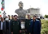  تندیس شهید حاج قاسم سلیمانی در شرق تهران رونمایی شد