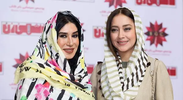 لباس های رنگارنگ نسیم ادبی و بهاره کیان افشار در یک مراسم+عکس