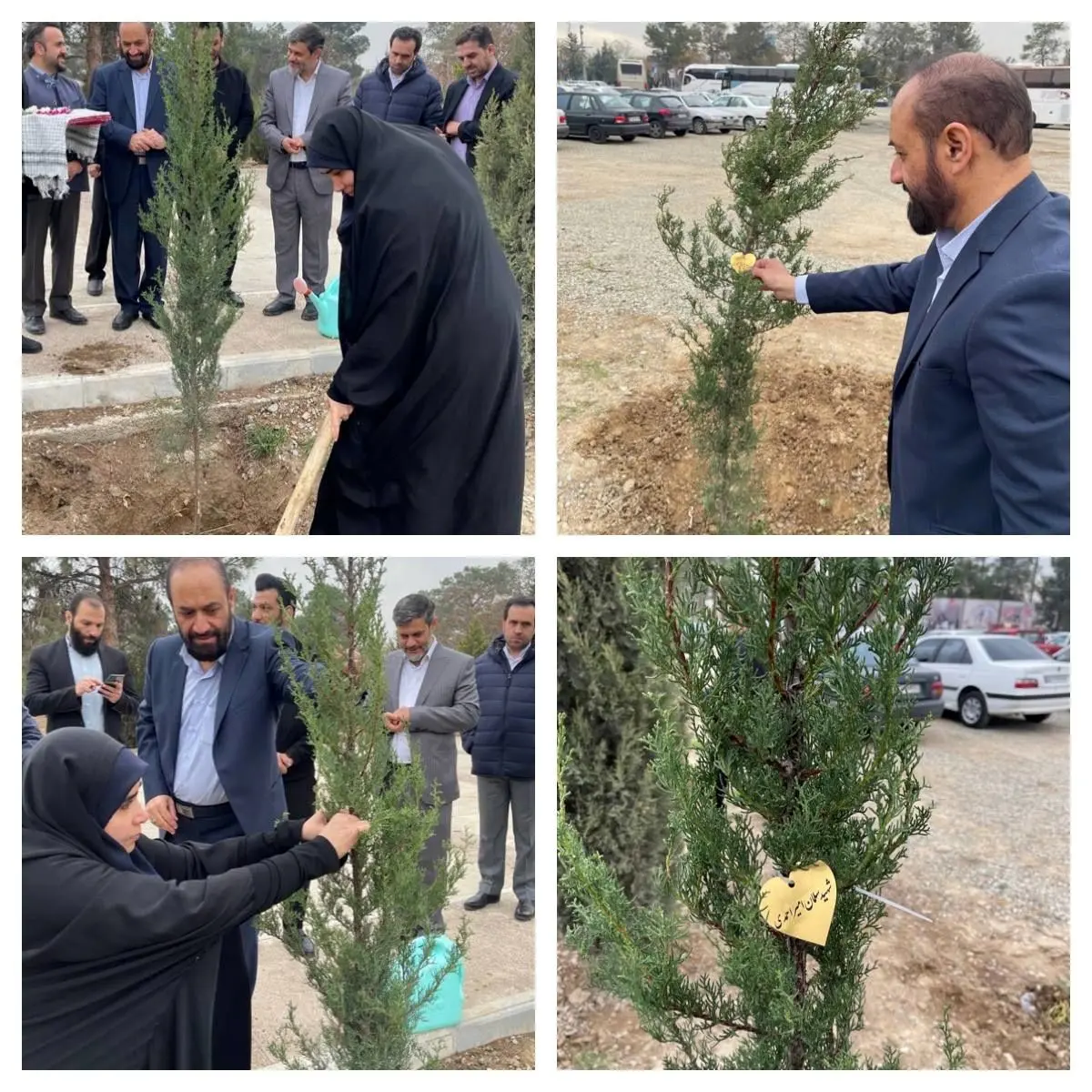 کاشت نهال به یاد ۷ شهید مدافع امنیت

