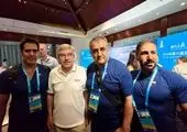 دیدار توماس باخ با ورزشکاران ایرانی در دهکده بازی‌ها