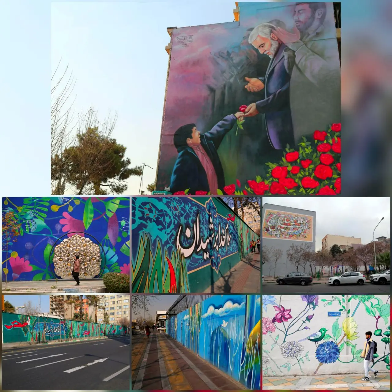 استفاده از ظرفیت های داوطلبانه در انجام نقاشی های دیواری منطقه شش

