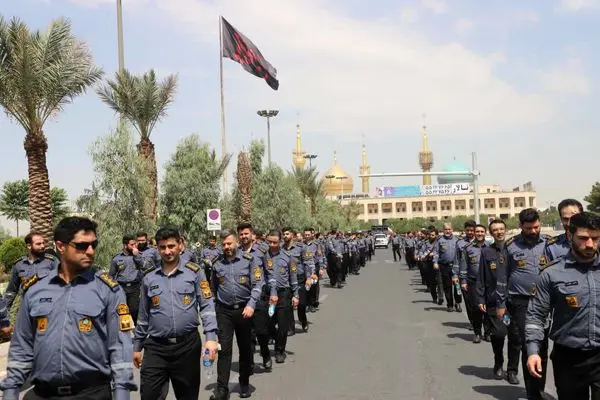 تجدید میثاق کارکنان یگان حفاظت مترو تهران با آرمانهای امام خمینی (ره) و شهدای جنگ تحمیلی ۱۲ روزه