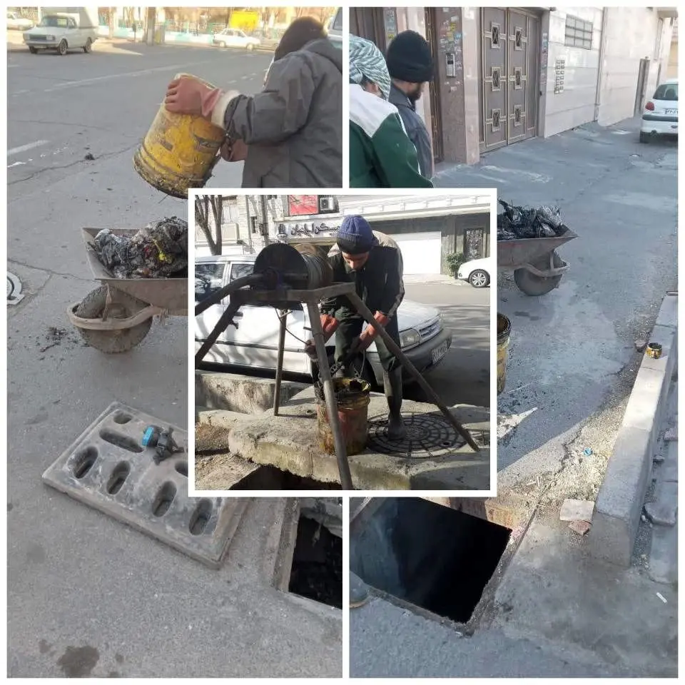 اجرای طرح جهادی رسوب برداری و لایروبی کانال ها و مسیل های منطقه 19