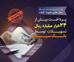 پرداخت بیش از 24 هزار میلیارد ریال تسهیلات توسط بانک سپه
