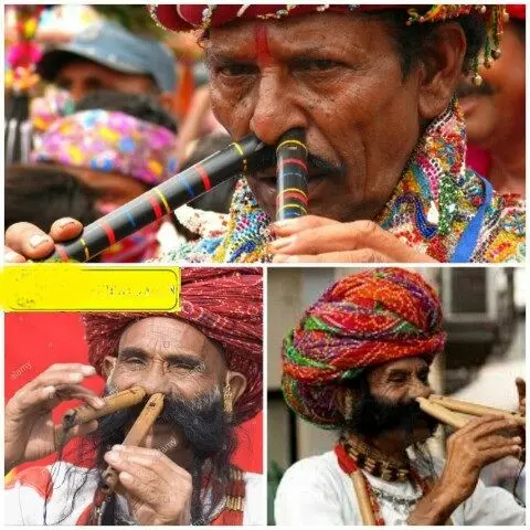 سازی که با بینی نواخته می شود+عکس