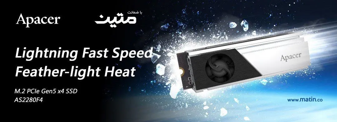 عرضه SSD AS2280F4 Gen5 x4 با بیش از 25٪ قدرت خنک کنندگی بیشتر، توسط شرکت اپیسر