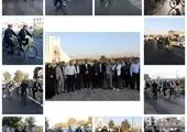 عزیمت به محل خدمت با دوچرخه در سردترین فصل سال

