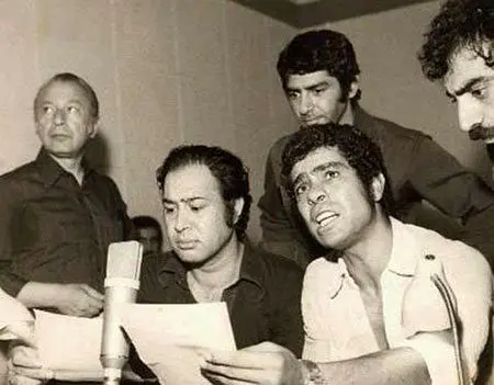 حسین عرفانی و بهروز وثوقی در حال دوبله «گوزن‎ها»+عکس 