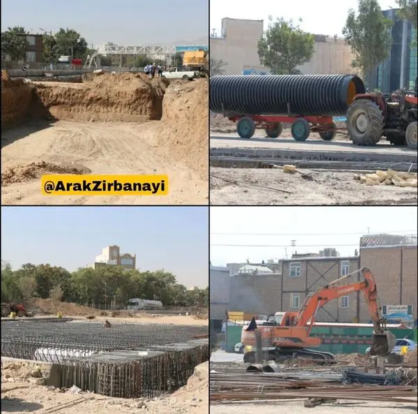 آغاز عملیات جابجایی لوله فاضلاب در تقاطع غیرهمسطح میدان امام حسین(ع)