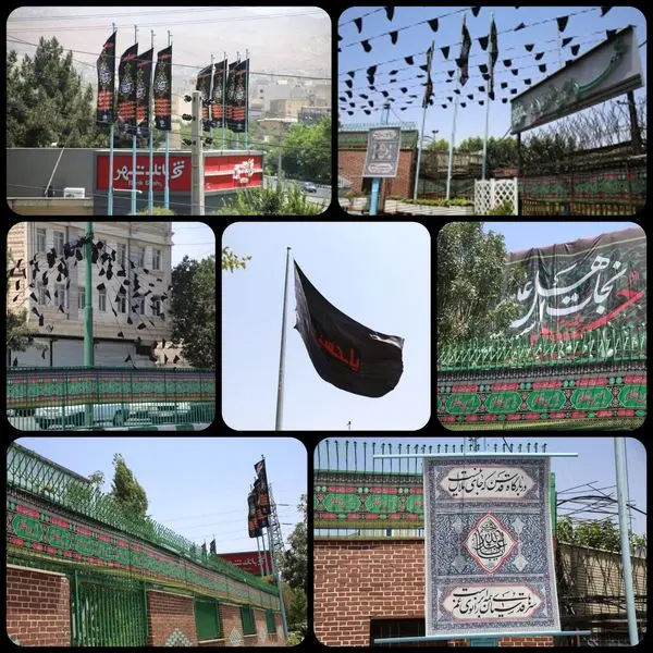  باب الرضای تهران  در سوگ حسینی سیاهپوش شد 

