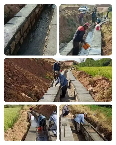 اتمام عملیات اجرایی پروژه کانال آبیاری کشاورزی سنگی _ ملاتی روستای جوبشیرعلی بخش مرکزی شهرستان چرداول.