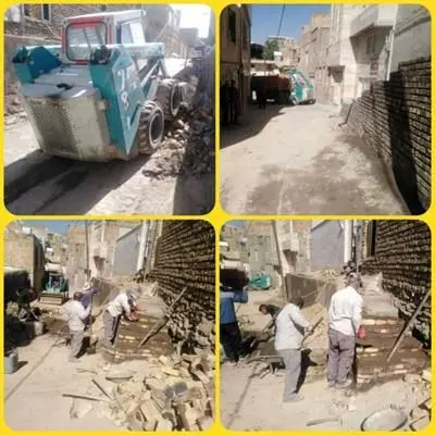 پله گذاری و دیوار چینی معابر صعب العبور و خطر آفرین کوی سجادیه