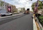 اجرای ۱۲۵۰ تن روکش مکانیزه آسفالت در معابر منطقه