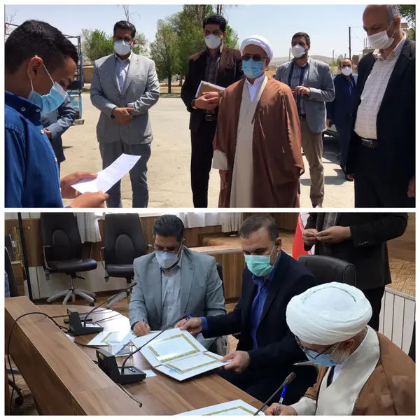 آیین کلنگ زنی احداث مدرسه ۹ کلاسه در شھرستان بروجن در راستای ایفای به مسولیت های اجتماعی