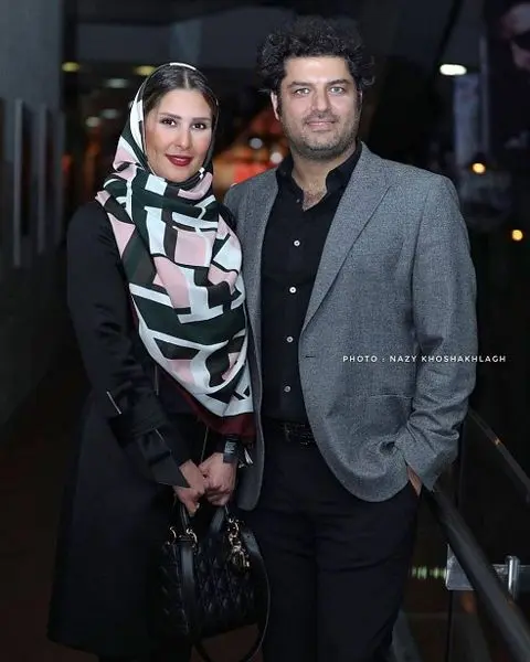 تیپ جدید و متفاوت سام درخشانی و همسرش +عکس