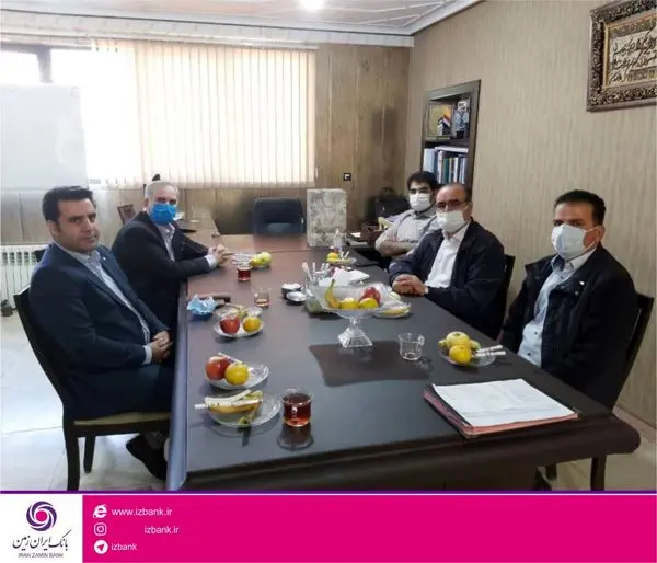 بازدید مدیر استانی بانک ایران زمین از  اتحادیه صنف آهن و فولاد استان همدان