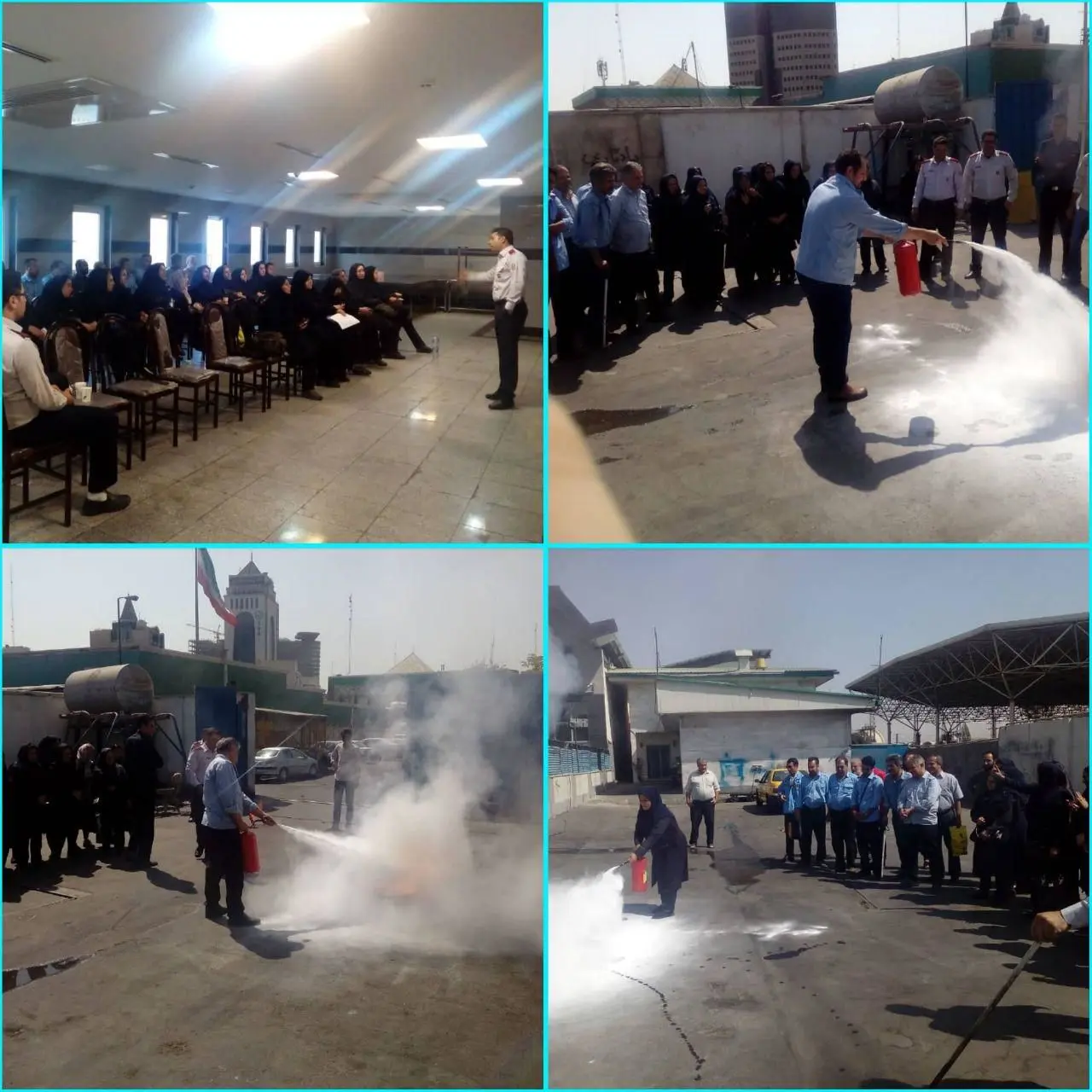 آموزش اطفای حریق در مرکز مکانیزه پردازش بیهقی

