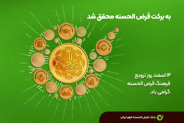 پیام مدیرعامل و اعضای هیأت مدیره بانک قرضالحسنه مهر ایران به مناسبت ۱۴ اسفند روز ترویج قرضالحسنه