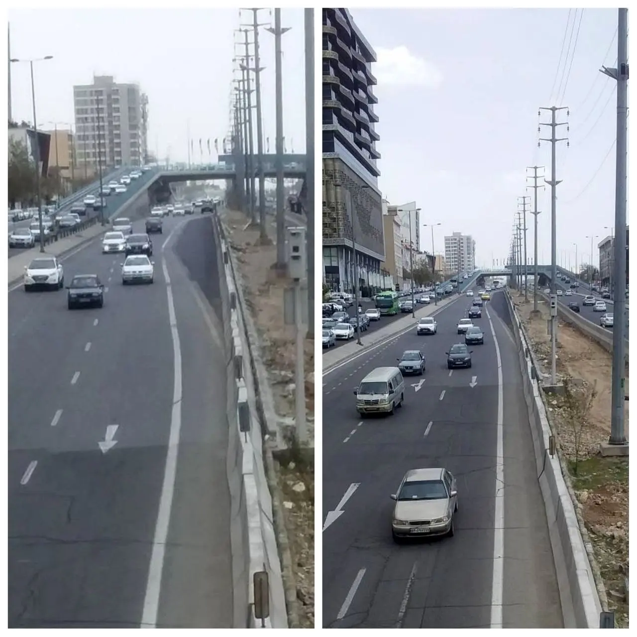  تردد وسایل نقلیه در بزرگراه ارتش، روان و ایمن سازی شد