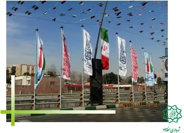 بیش از 8 هزار متر آذین بندی معابر و میادین منطقه 13 

