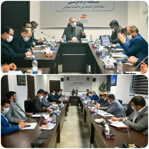 برگزاری جلسه ستاد تأمین منابع سازمان منطقه آزاد انزلی با حضور دکتر روزبهان و اعضای ستاد 